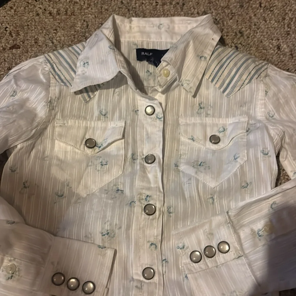 Western button (snap) down Ralph  Lauren shirt